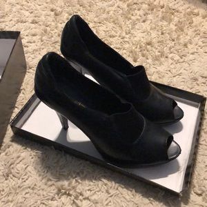 Black Peep Toe Heels